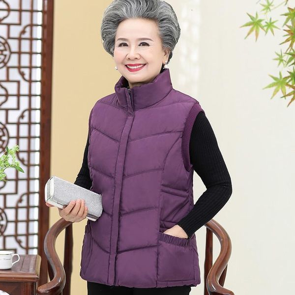 

vests middle aged people's m's vt spring autumn short old lady's down cotton vt, wearing grandma's cloth for the elderly, Black;white