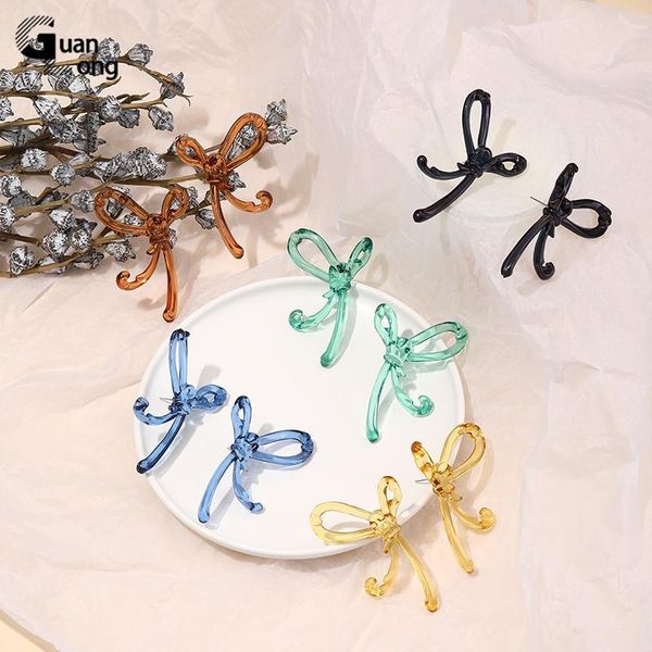 

dangle & chandelier guanlong acrylic handmade vintage dangle/drop earrings for women fashion jewelry long earing korean resin big cute earri, Silver