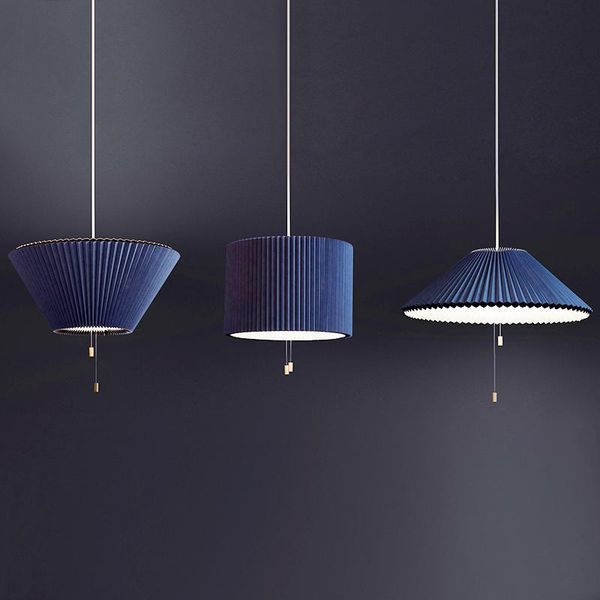 

pendant lamps retractable and deformable led chandelier for restaurant, bar, coffee, modern simple chandelier, nordic fabric