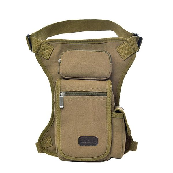 

waist bags 2021 fashion canvas men's legsbag tacticalleg fanny pack male hanging belt bag detachable shoulder