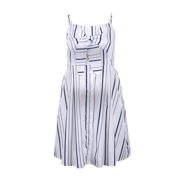 

maternity dresses 2021 european and american dress striped sling nursing, White