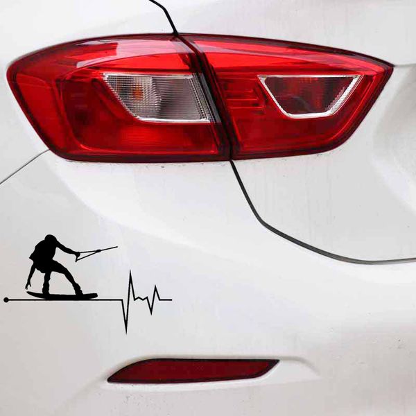 

14.5cm*8.6cm wakeboard in my heartbeat pulse vinyl car sticker