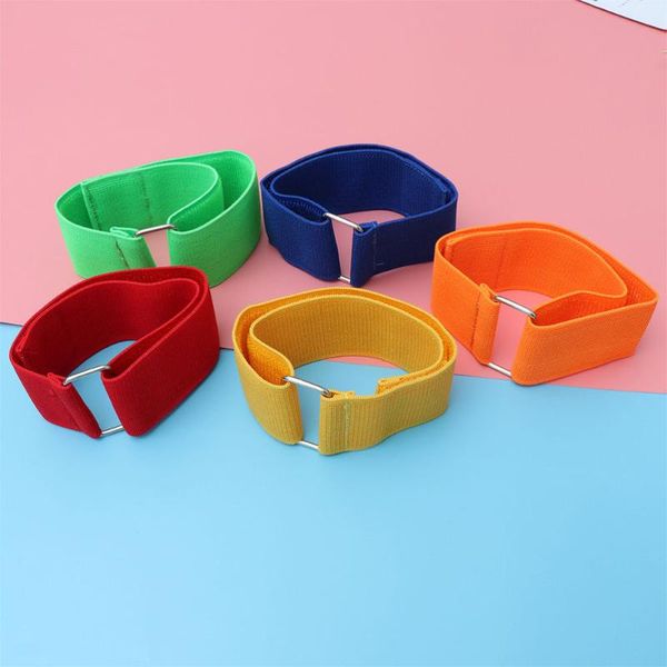 

three-legged race band ankle strap stretchy leg wrapping game leggings running for party random color resistance bands