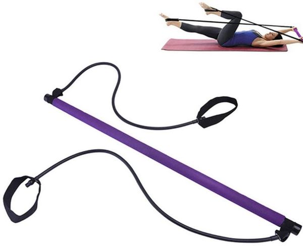 

resistance bands yoga pilates stick kit bodybuilding crossfit gym rubber tube elastic fitness equipment training exercise