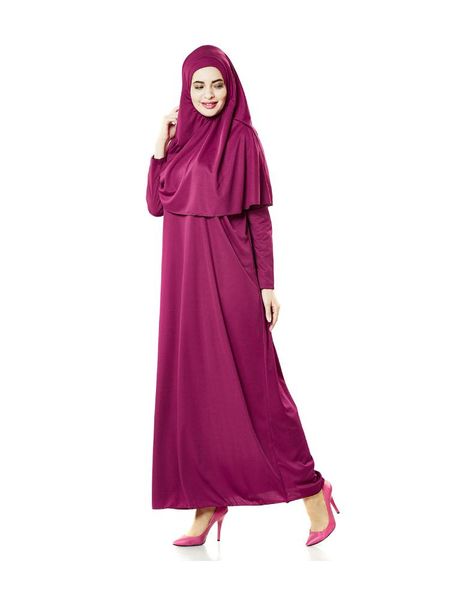 

ethnic clothing muslim women prayer dress one piece hijab, Red