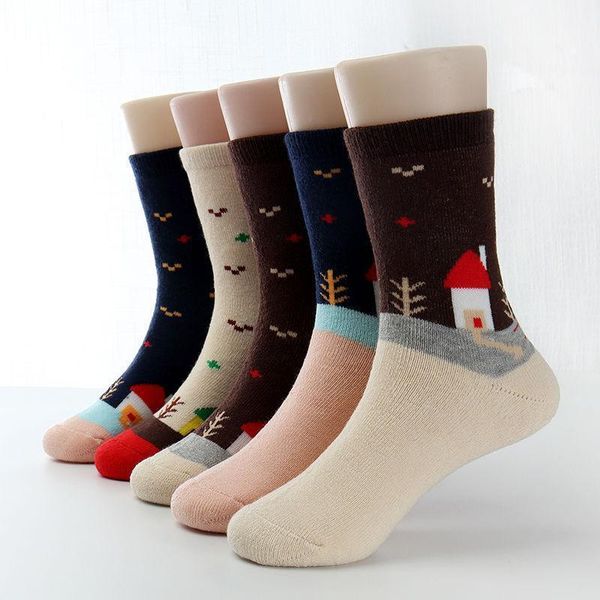 

girls kids boys soft fashion cotton winter woolen socks gift, Pink;yellow