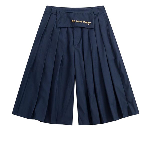 

women's pants & capris 2021 summer women wide leg knee length ladies pat skirt letters embroidery preppy style, Black;white