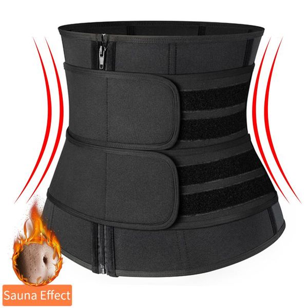 

women's shapers waist trainer neoprene sweat shapewear body shaper women slimming sheath belly reducing workout trimmer belt corset, Black;white
