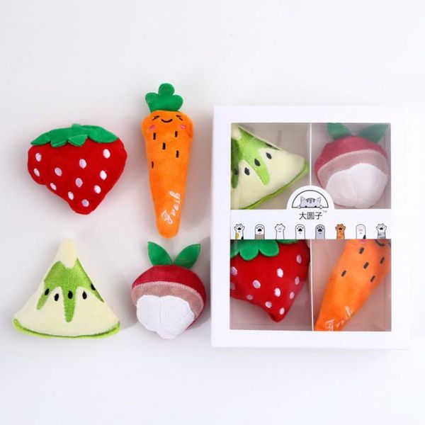

cat toys 4pcs teeth grinding catnip funny interactive plush toy pet kitten chewing vocal sell
