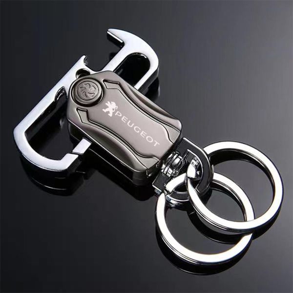 

keychains beer bottle opener keychain multifunctional alloy key ring for peugeot 207 307 308 407 607 807 citroen c2 c3 c4 c5 c6, Silver