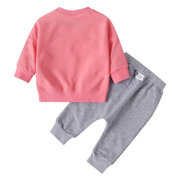 

clothing sets toddler kids long - sleeved hoodie+trousers 2pcs baby girls cute clothes set outsuits 0-36m kid autumn, White