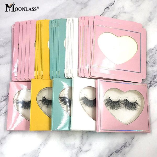 

false eyelashes 5d real mink box package with 1 pair lash heart colored cases bulk wholesale items wispy 25mm lashes beauty tools