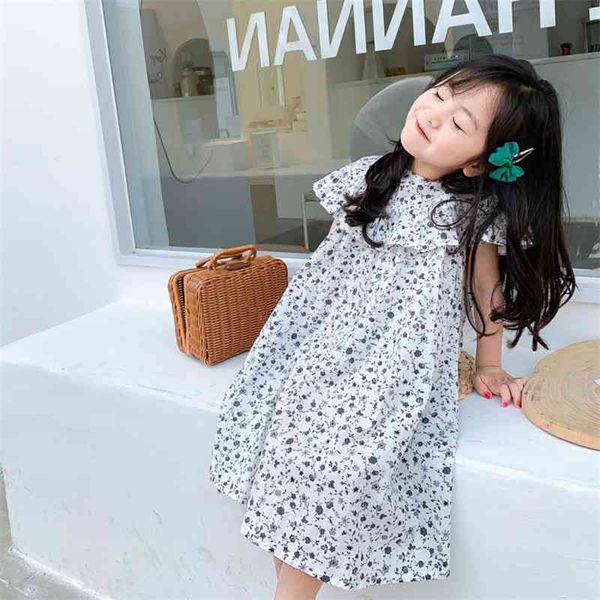 

summer arrival girls fashon cotton dress kids korean design es 210528, Red;yellow