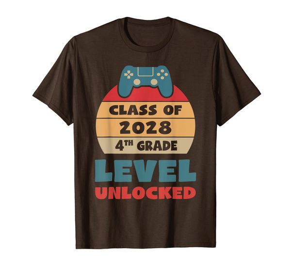 

back to school shirt class of 2028 4th grade level up tee, White;black