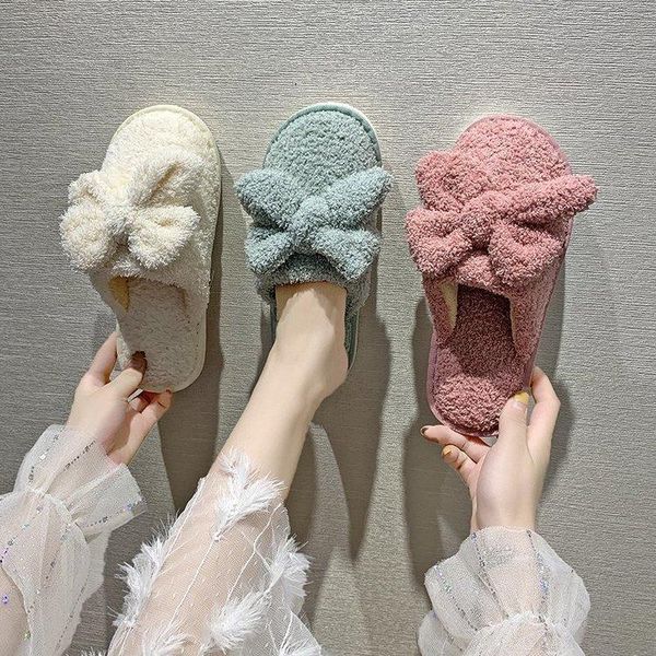 

slippers household solid color cotton ladies autumn and winter comfortable furry women fashion women's shoes, Black