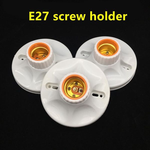

lamp holders & bases e27 led bulb holder accessories round socket base hanging household 6a 110v-220v