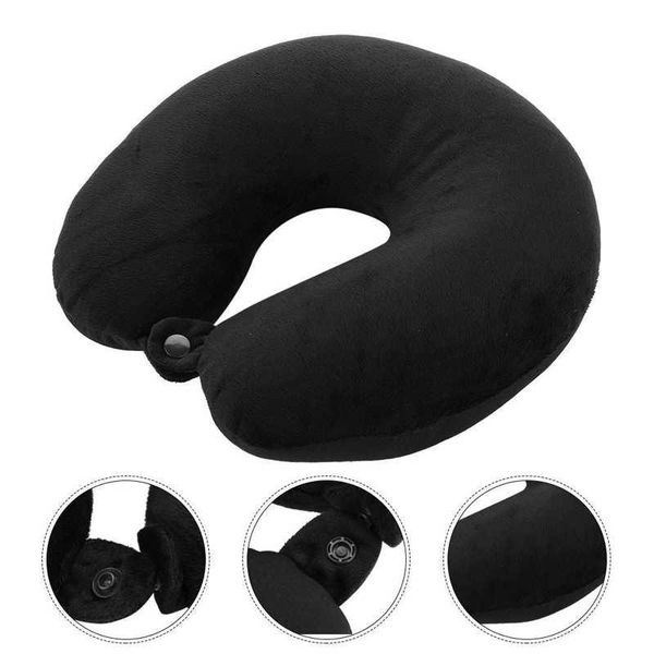 

pillow soft elastic u-shaped travel neck support office rest cushion with buckle