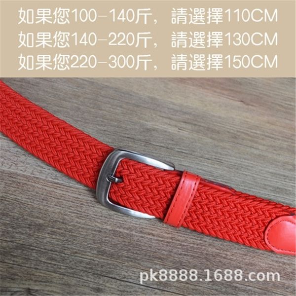 

ftq long belts men's elastic knitting needleleather long men's elastic knitting needleleather belt, Black;brown