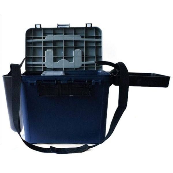 

fishing accessories 2021 red-gray thickened fish box tool with bait tray can be mitered nickname gray cover