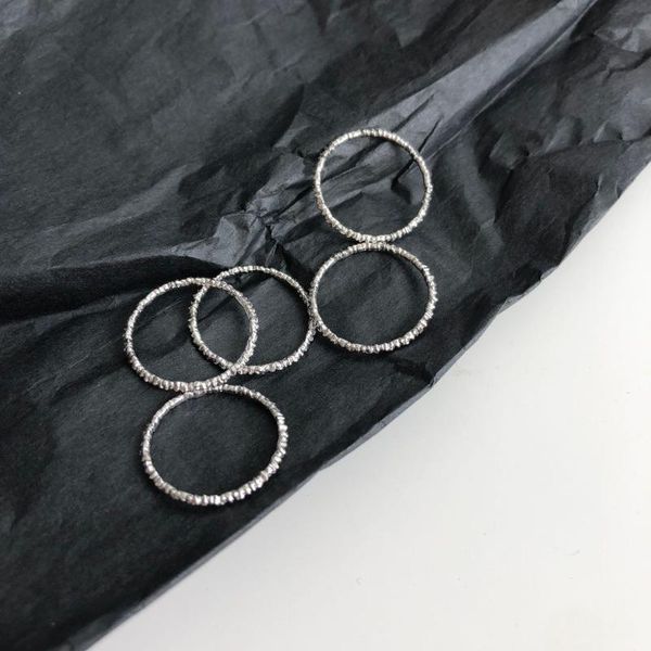 

sterling silver car flower flashing fine ring ins minimalist cold wind joint tail jewelry for women cluster rings, Golden;silver