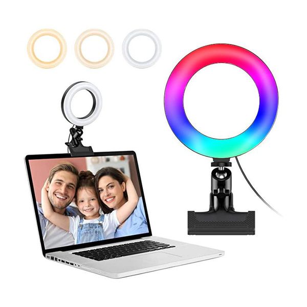 

gadgets video conference light deskcomputer clip ring flashes