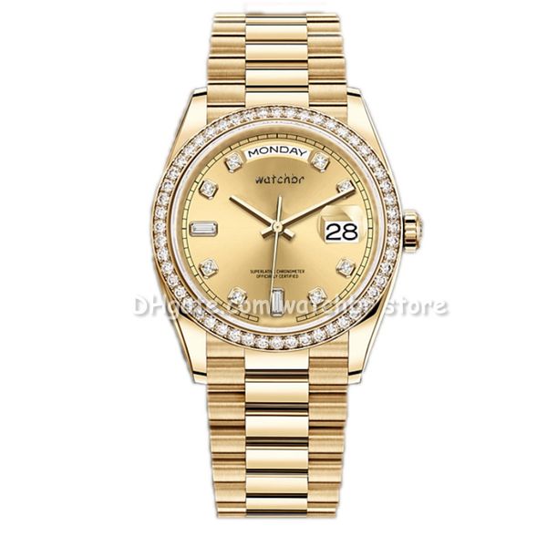 

watchbr-u1 41mm 36mm mechanical automatic wristwatches diamond mens date watch lady women waterproof luminous watches., Slivery;brown