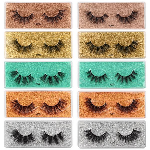 

thick and exaggerated false eyelash 3d imitation mink hair #200 individual box color bottom card coloris wholesale makeup fake lashes