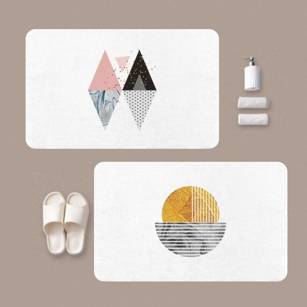

carpets nordic modern anti-slip carpet doormat hallway geometry bath mat rugs living room balcony bathroom printed kitchen
