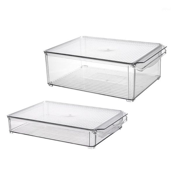 

storage bottles & jars 2 pcs food box container bin refrigerator organizer acrylic with lid vegetables fruit kitchen