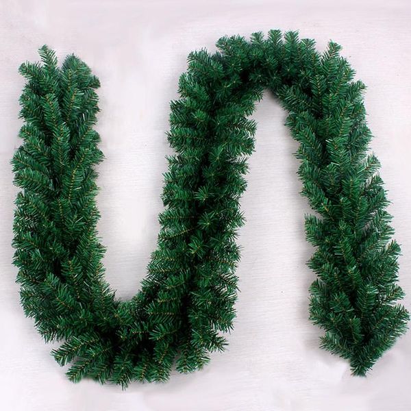 

decorative flowers & wreaths artificial green christmas garland wreath xmas home party decoration pine tree rattan hanging ornament for kids