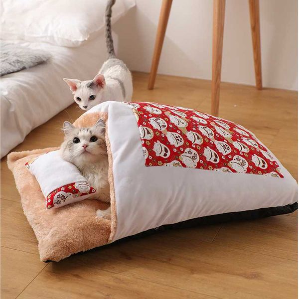 

cat beds & furniture soft fleece dog bed deep sleeping bag removable house mat pet sofa washable for puppy kennel