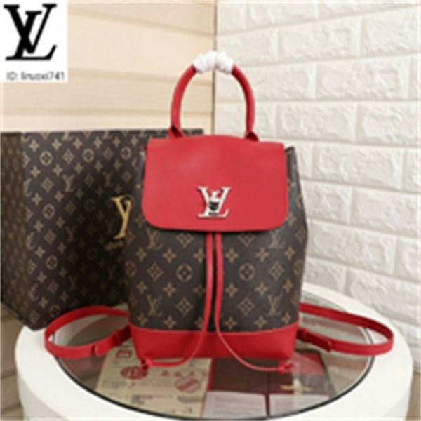 

brand designer luxury r2pk m41815 presbyopia red drawstring flap backpack women backpacks fashion women shows oxidized leather business bags