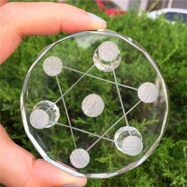 

decorative objects & figurines seven star array group glass base quartz crystal sphere stand healing fengshui home decoration