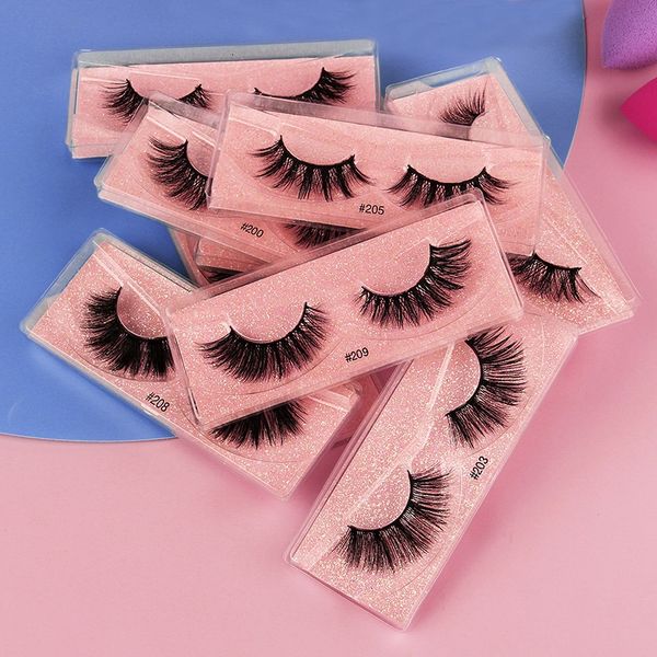 Espessa Natural Soft Light Falso Eyelashes Multicamadas Mão Reutilizável Feito 3D Fake Lashes Extensões Maquiagem Acessório Para Eyes Fácil de Vestir 10 Modelos DHL GRÁTIS