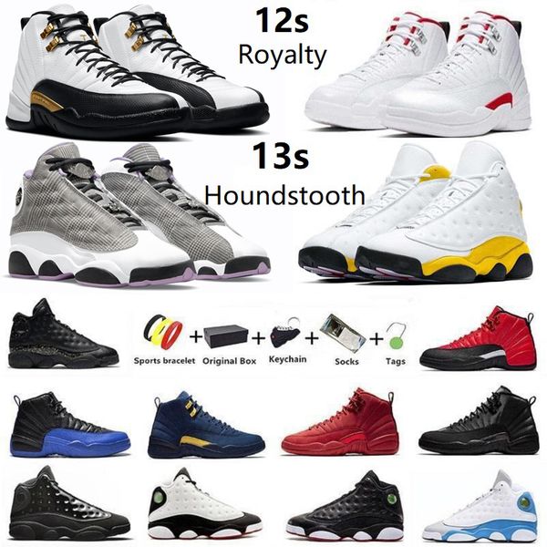 

jumpman 13 houndstooth royalty 12 mens basketball shoes 13s obsidian del sol court purple red flint 12s flu game twist utility royal