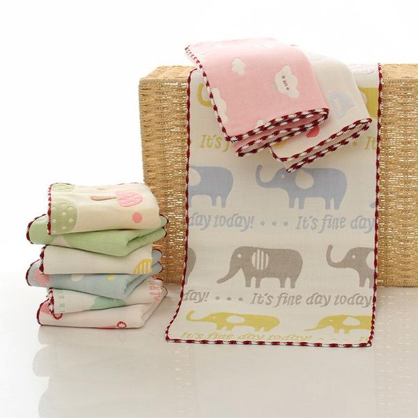 

towel 2pcs cartoon elephant mushroom 100% cotton fine face kids soft absorbent child boy/girl bath household 25x50cm