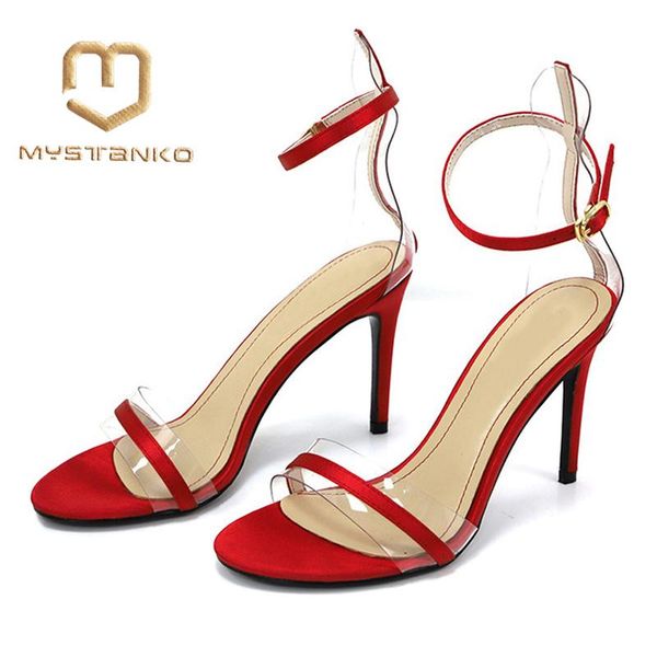 

summer trend peep toe women's high heel sandals fashion luxury designer shoes rubber sole satin upper ty-97, Black