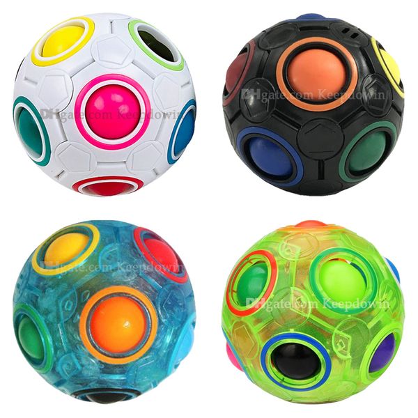 

rainbow ball fidget cubes toys puzzle magic balls stress relief for kids adults brain teasers games