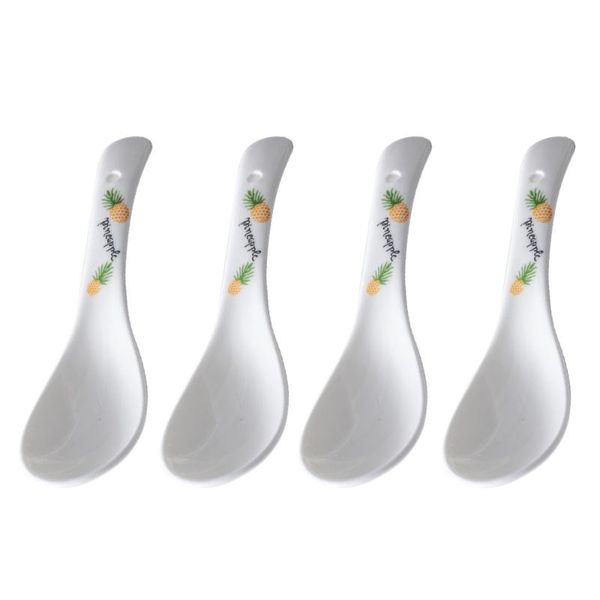 

spoons 4pcs simple japanese style soup ceramic rice home