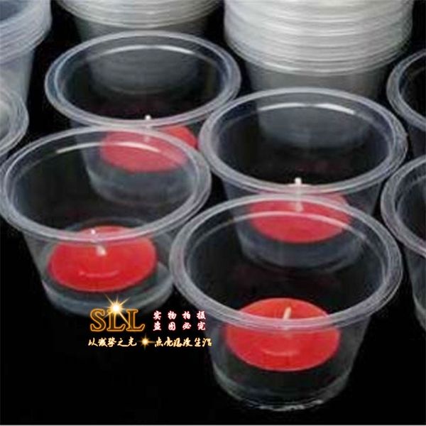 

transparent plastic disposable seasoning test drink valentine's day romantic proposal candle layout windproof cup