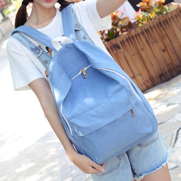 

backpack 2021 fashion women school backpacks bag travel denim for teenage girls vintage campus bags