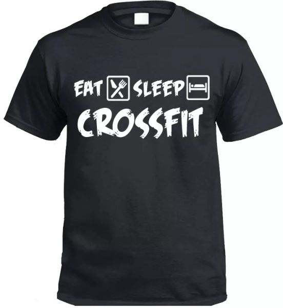

Eat Sleep Crossfit T-Shirt Lustig Geschenk, White;black