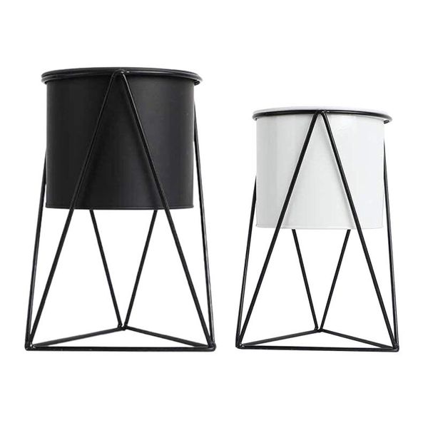 

nordic style flower plant pot with stand pots for balcony, living room table decoration ornaments planters &