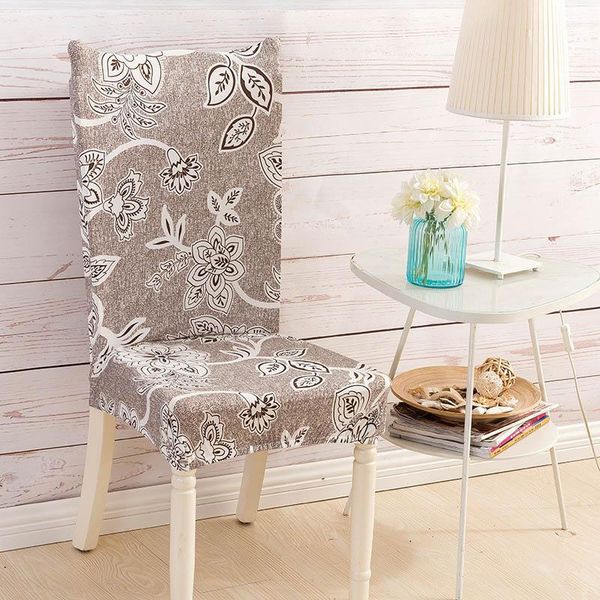 

chair covers 1pc spandex elastic dining slipcovers stretch removable cover floral print pattern party el banquet seat