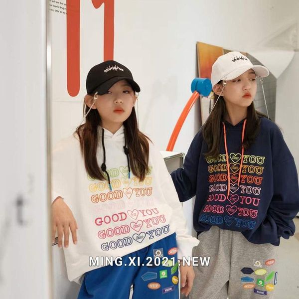 

t-shirts children's spring 2021 sweater smiling long-sleeved pullover, Blue