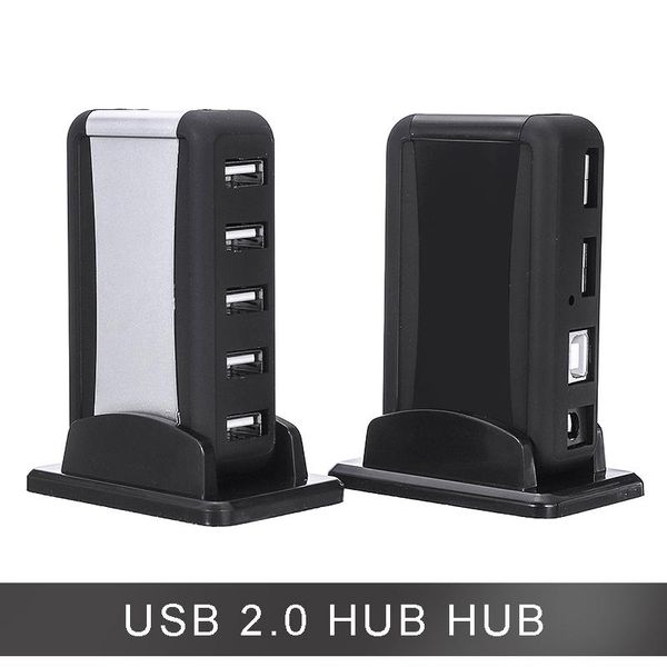 

hubs pohiks 1pc high speed 480mbps usb 2.0 hub portable 7 port ac power adapter splitter for pc lapcomputer accessories