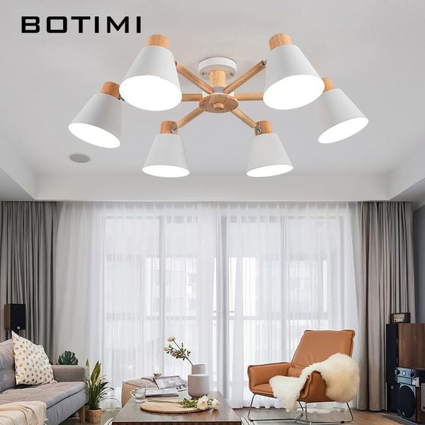 

chandeliers modern 6 lamps led ceiling lights with white metal lampshades for foyer wooden bedroom lustre gray kitchen hanging dining lamp