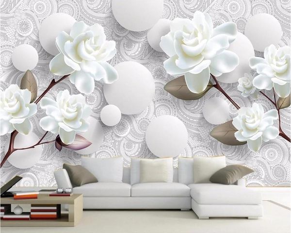 

wallpapers custom self adhesive wallpaper 3d po murals minimalist flower background wall living room bedroom papel de parede waterproof