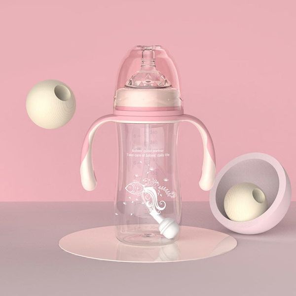

in 1 feeding bottle silicone pp baby supplies 240ml 300ml nursing water sippy cup with handles for born infant kids rt88 mugs
