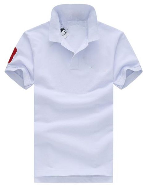 

qulogo366 pure color new logo lapel men's short sleeve blouse, White;black